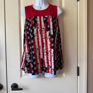 Star-Spangled Sleeveless Women's Top